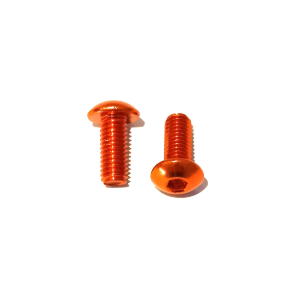 WIAN Bike and Parts Aluminium Schrauben M5x12mm orange, 2 Stück