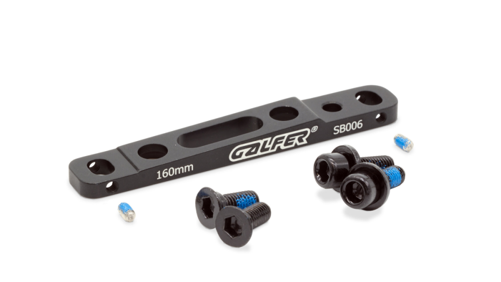 Galfer Bremssattel Adapter für Flat Mount, Front, 140/160mm, SB006, schwarz
