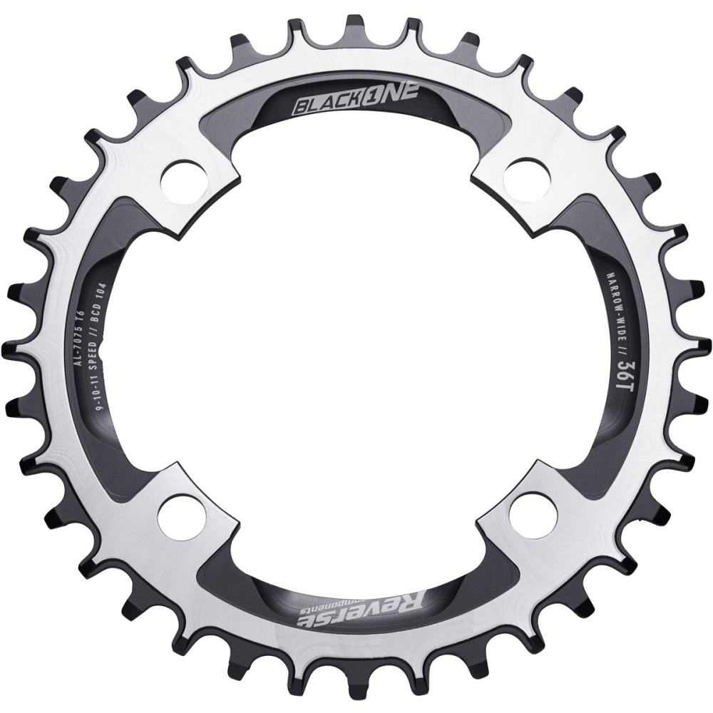 Reverse Components REVERSE Chainring "Black One" Narrow Wide 36 Zähne, schwarz