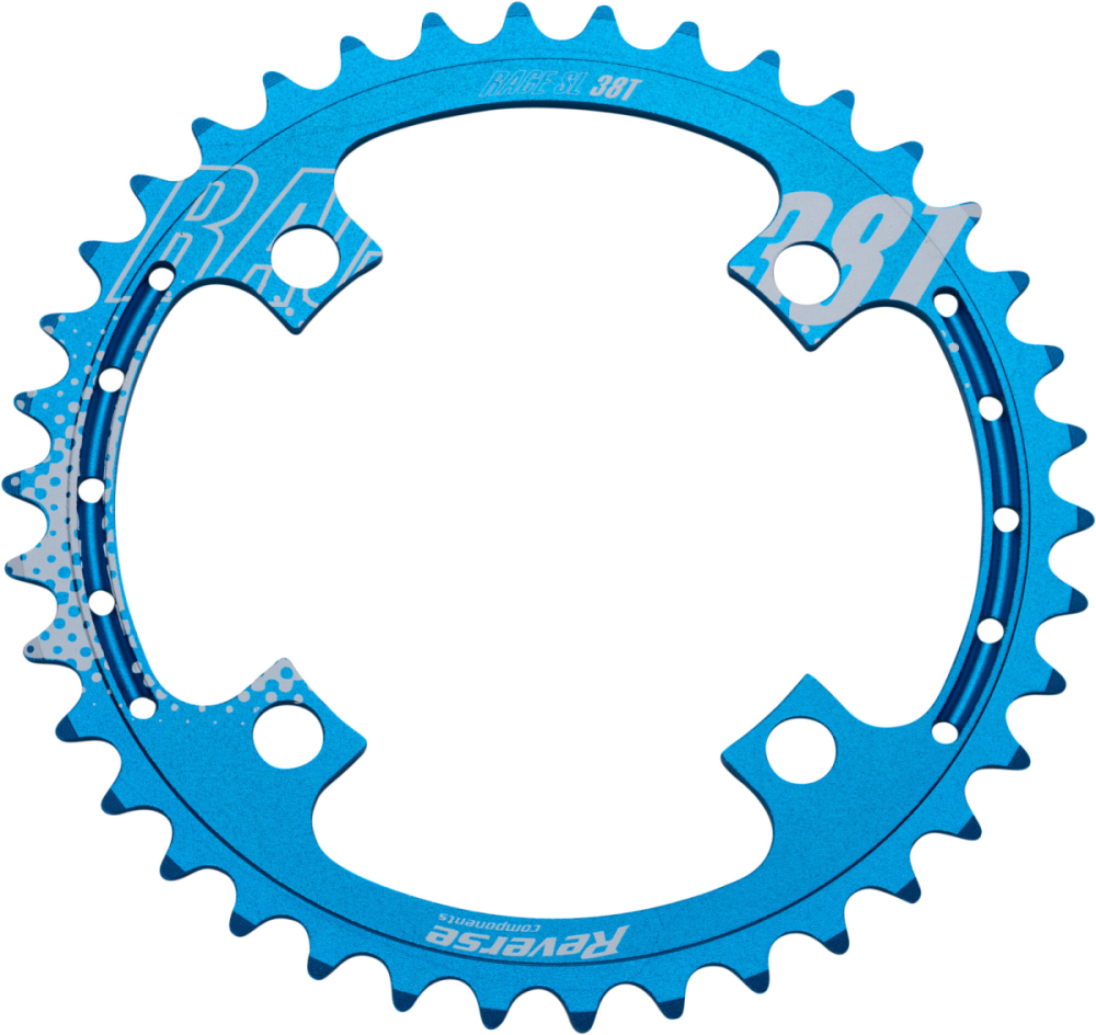 Reverse Components REVERSE Chainring "Race SL" 38Z 4-Arm 104mm light-blue, blau, 38 Zähne