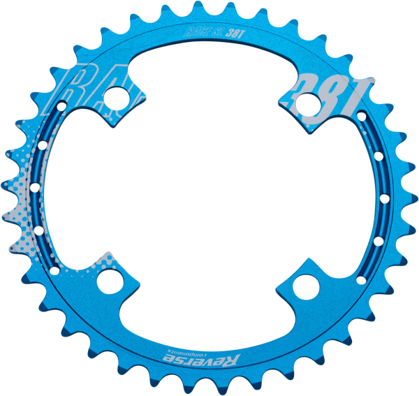 Reverse Components REVERSE Chainring "Race SL" 38Z 4-Arm 104mm light-blue, blau, 38 Zähne