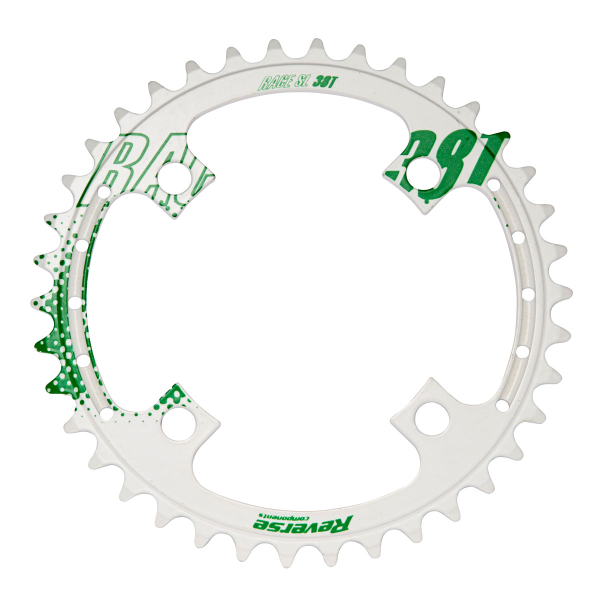 Reverse Components REVERSE Chainring "Style" 38 Zähne 104mm weiss/grün