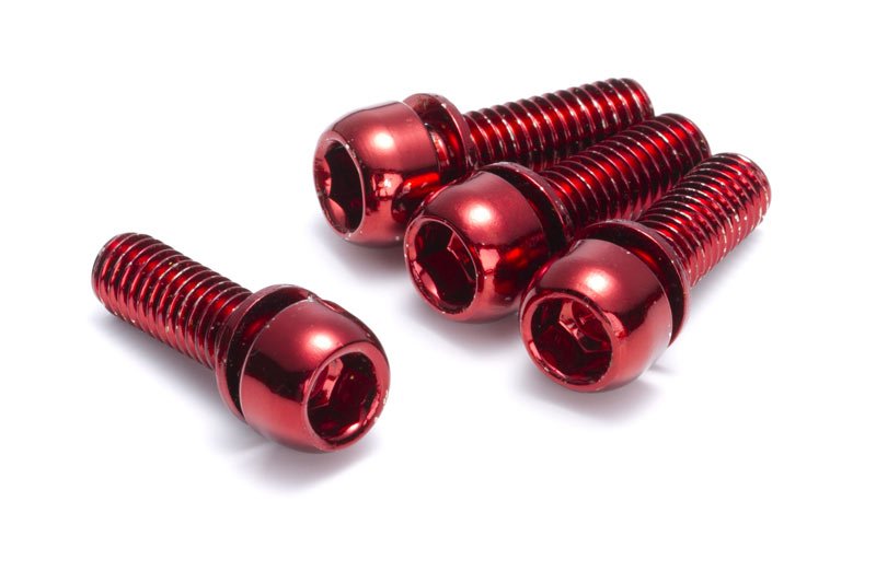 Reverse Components REVERSE Disc "Brake bolt" set, 4pc/set M6 red, rot