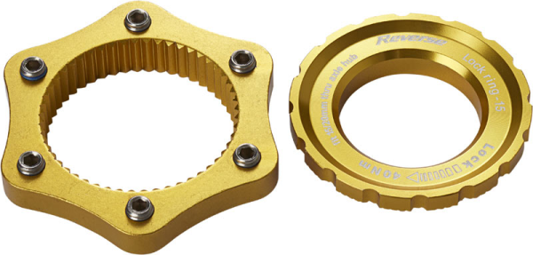 Reverse Components REVERSE Adapter Center Lock gold