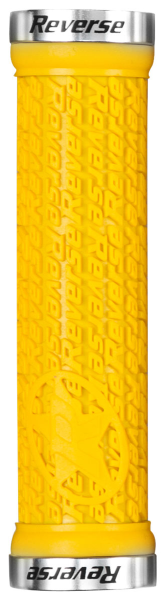Reverse Components REVERSE Grip "Stamp" yellow / Clamp rings polish, gelb / polish