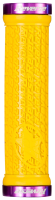 Reverse Components REVERSE Grip "Stamp" yellow / Clamp rings purple, gelb / lila