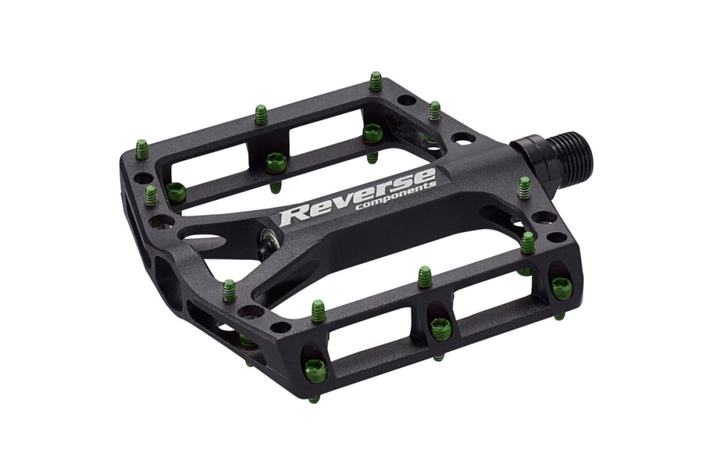 Reverse Components REVERSE Pedal "Black one" black / light green 325g, schwarz / hellgrün