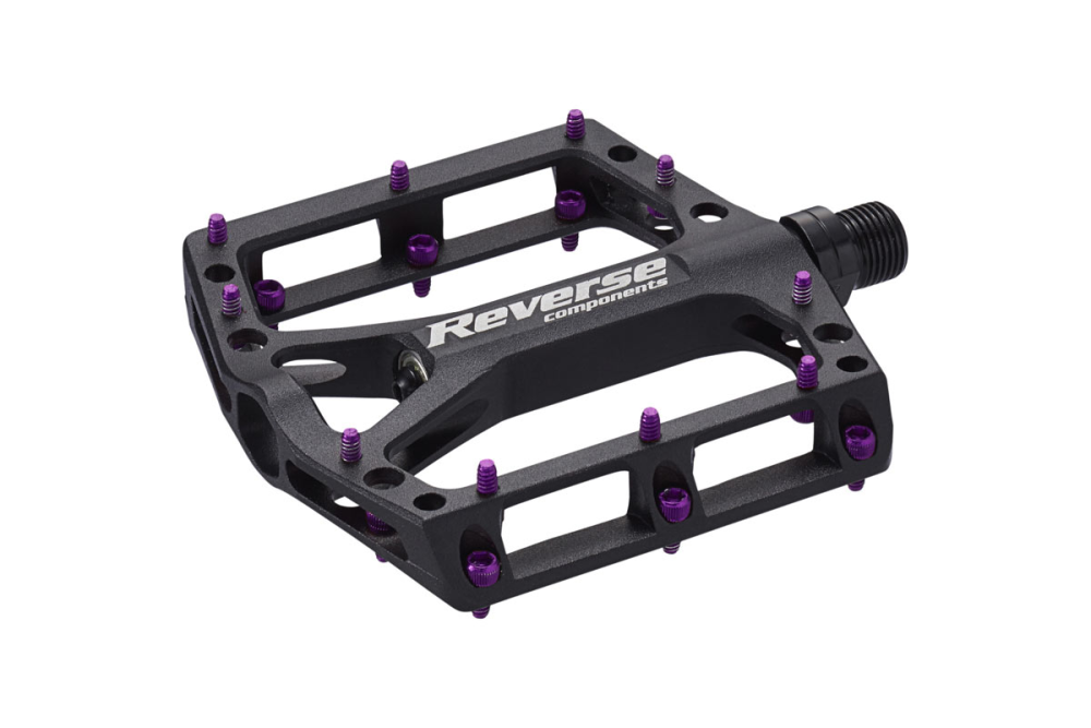 Reverse Components REVERSE Pedal "Black one" black / purple 325g, schwarz / lila