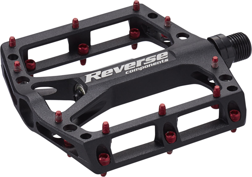 Reverse Components REVERSE Pedal "Black one" black / red 325g, schwarz / rot