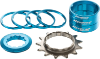 Reverse Components REVERSE Single Speed Kit with 7 Spacer, 13T Cog light-blue, hell blau