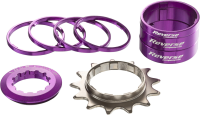Reverse Components REVERSE Single Speed Kit with 7 Spacer, 13T Cog purple, lila