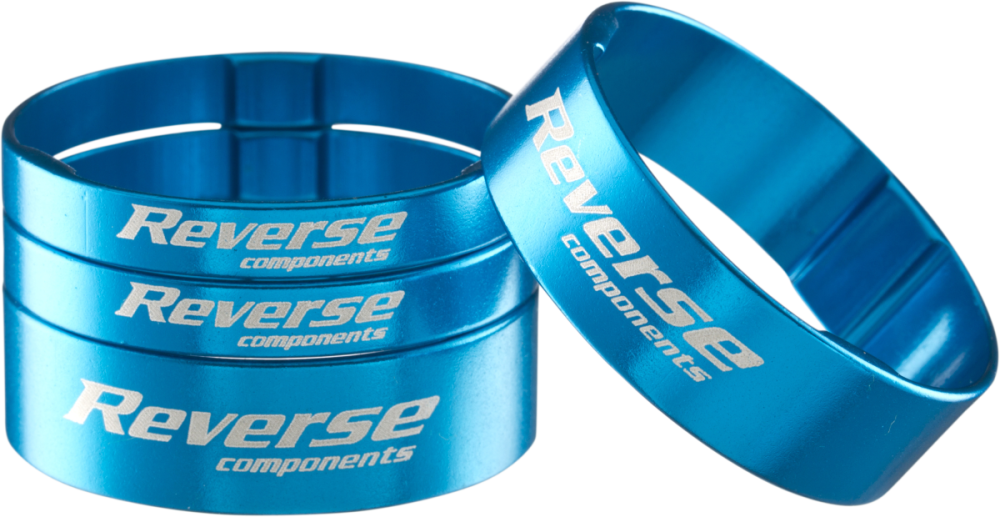 Reverse Components REVERSE Spacer Set Ultra-light 1 1/8", (2x5mm 2x10mm) hellblau