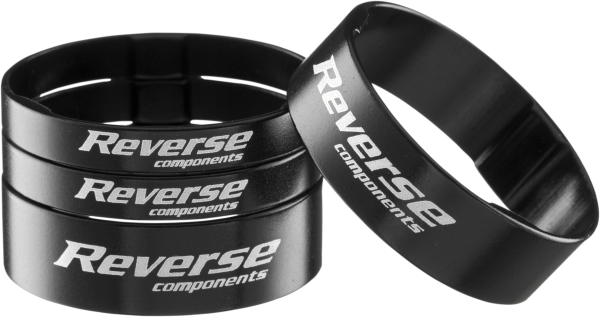 Reverse Components REVERSE Spacer Set Ultra-light 1 1/8", (2x5mm 2x10mm) schwarz
