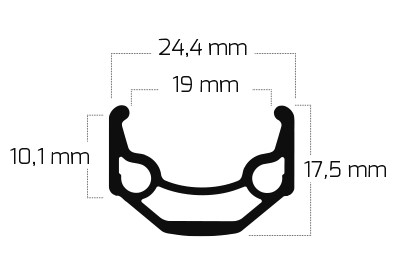 RYDE Zac 19, 20", V-Brake, black, 32 Hole