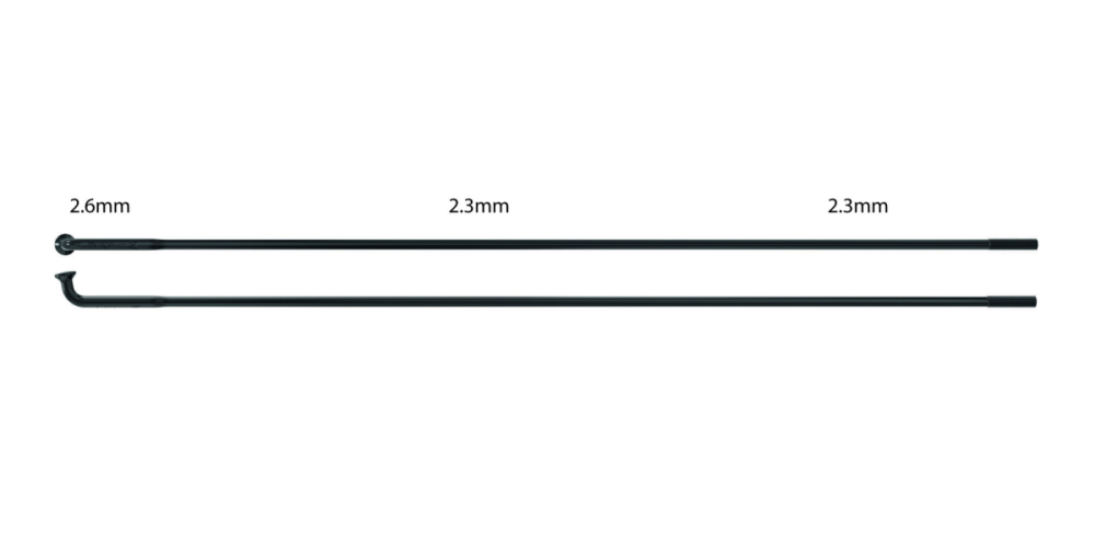 SAPIM Speiche E-Strong 2.6-2.3mm, Einzelstück, schwarz