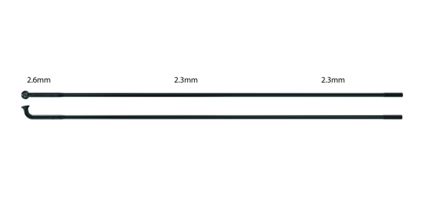 SAPIM Speiche E-Strong 2.6-2.3mm, Einzelstück, schwarz