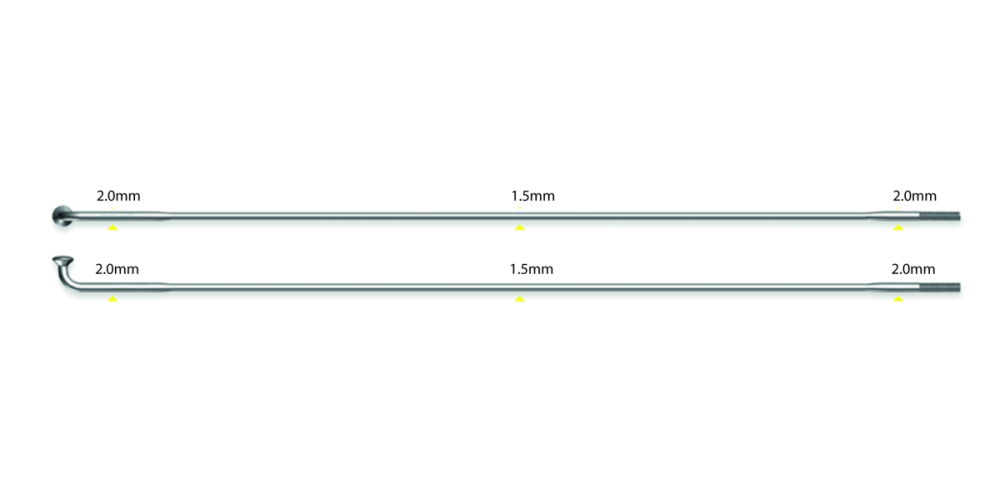 Sapim SAPIM Speiche Laser 2.0-1.5-2.0mm, Pack à 50 Stück, silber