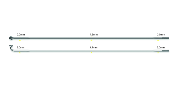 Sapim SAPIM Speiche Laser 2.0-1.5-2.0mm, Pack à 50 Stück, silber