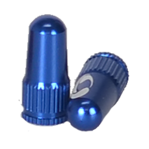 Response Ventilkappe, CNC Aluminium 6061 Presta blue Paar