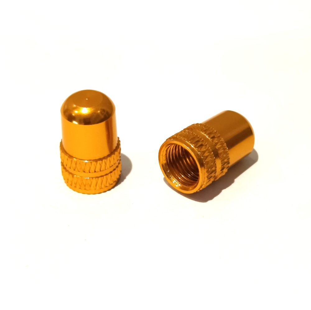 WIAN Bike and Parts Ventilkappe, CNC Aluminium Autoventile gold Paar