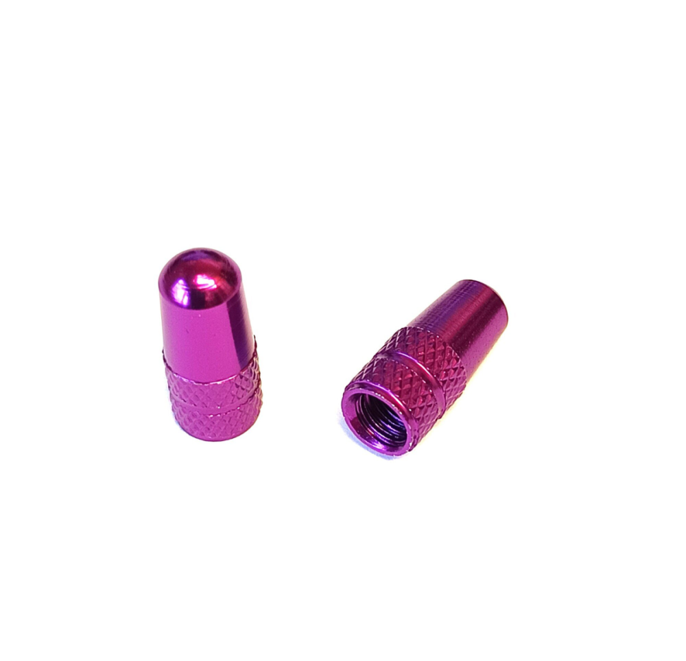 WIAN Bike and Parts Ventilkappe, CNC Aluminium Presta lila Paar