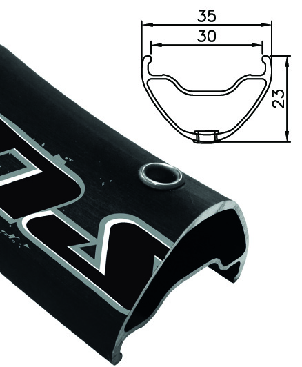Alexrims ALEXRIMS Supra 35, 26", 32 Hole, black, w/SSE