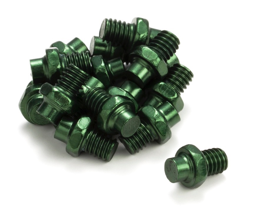 Reverse Components REVERSE Pedal Pin Alloy for Escape green 16pc