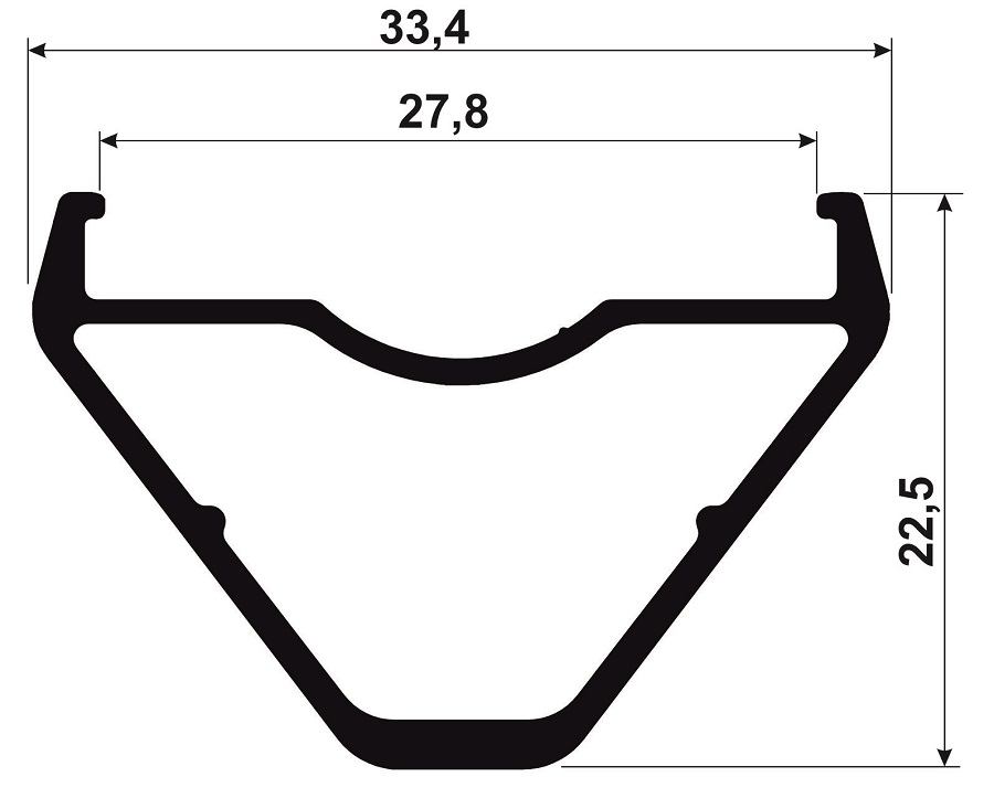 Ryde Edge 28 Sym, 27.5", black, 32 Hole