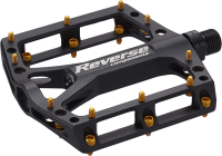 Reverse Components REVERSE Pedal "Black one" black / gold 325g, schwarz / gold