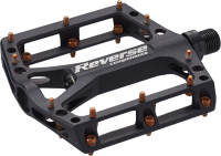 Reverse Components REVERSE Pedal "Black one" black / orange 325g, schwarz / orange