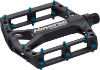 Reverse Components REVERSE Pedal "Black one" black / light blue 325g, schwarz / hellblau