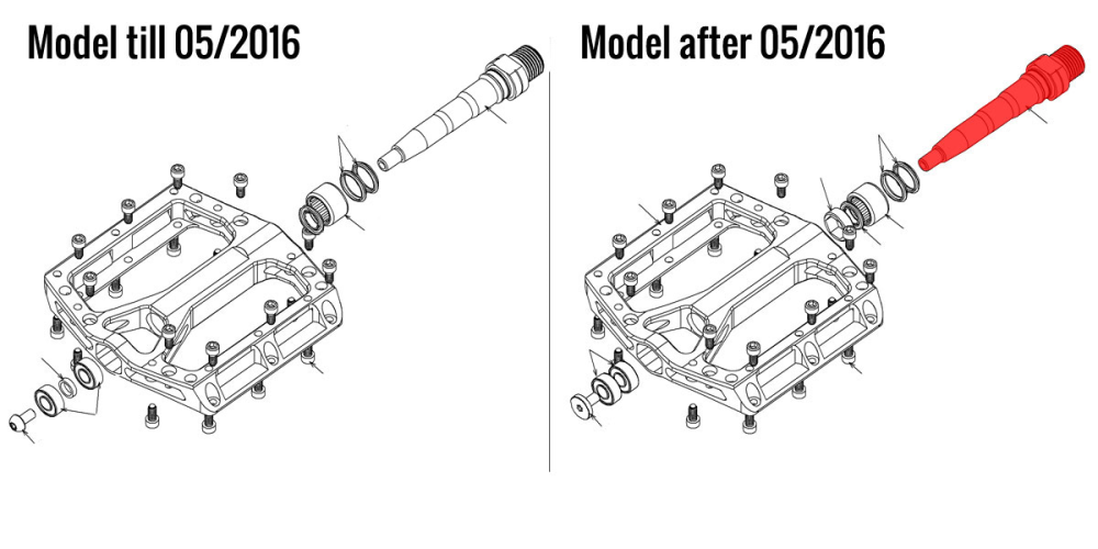 Reverse Components REVERSE Black one Pedal Axle left after 05/2016