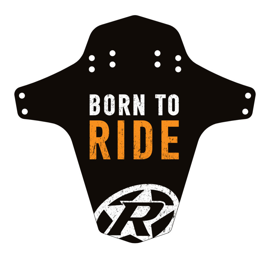 Reverse Components REVERSE "Mud Fender" Born to Ride Fox orange, 267 x 251 mm (Breite x Höhe)