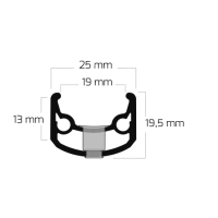 Ryde Sputnik 28", silver, 36 hole, DE, UP, V-Brake