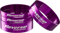 Reverse Components REVERSE Spacer Set Ultra-light 1 1/8", (2x5mm 2x10mm) violett