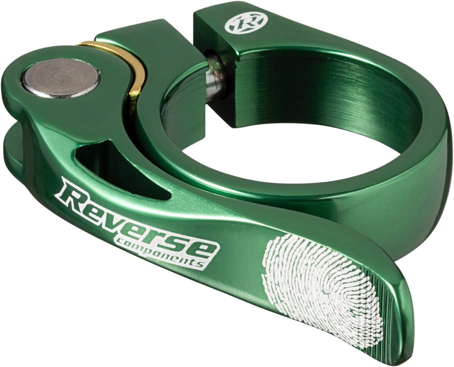 Reverse Components REVERSE Seat Clamp QR "Long Life" Ø34.9mm dark-green, dunkelgrün