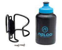 NALOO Set 20" Bidon/Halter, schwarz/cyan