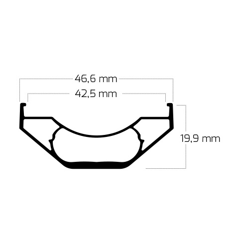 Ryde Trace 42 Sym, 29", black, 32 Hole, 690g