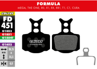 GALFER Brake Pad FD451 Performance, Formula The One / RO / R1 / RX / Mega, schwarz