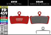 Galfer GALFER Brake Pad FD459 Advanced "Avid Elixier X.0 / Trail 7,9 / Sram Guide / Trickstuff C42", rot