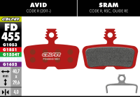 Galfer GALFER Brake Pad FD455 Advanced "Avid Code 5,R ab 2011", rot