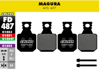 Galfer GALFER Brake Pad FD487 Performance "Magura MT5 / MT7", schwarz