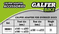 Galfer GALFER Caliper Adapter 43mm, SB001