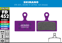 Galfer GALFER Brake Pad FD452 E-Bike "Shimano M9000/M8000/M985/M785/M666/M615", violett