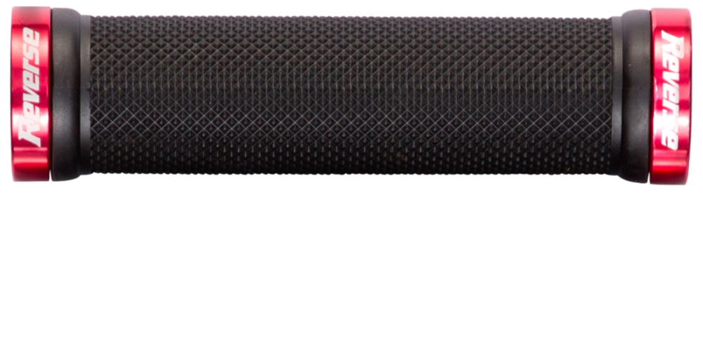 Reverse Components REVERSE Grip "Classic 29" black / Clamp rings red, schwarz / rot