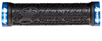 Reverse Components REVERSE Grip "Stamp" black / Clamp rings blue, schwarz / blau