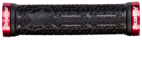 Reverse Components REVERSE Grip "Stamp" black / Clamp rings red, schwarz / rot