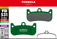 GALFER Brake Pad FD531 Pro, Formula Cura 4, grün