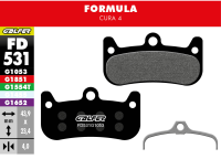 Galfer GALFER Brake Pad FD531 Performance "Formula Cura 4", schwarz