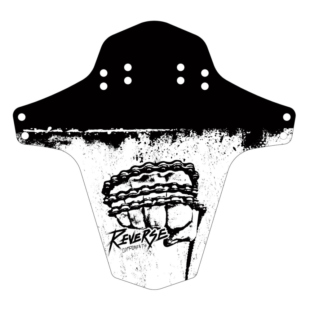 Reverse Components REVERSE "Mud Fender" Fist, black / white, 267 x 251 mm (Breite x Höhe)